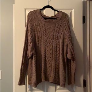 Slouchy sweater in Taupe brown